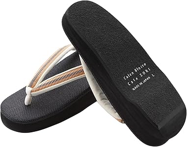 Amazon | [菱屋] カフェ草履 カレンブロッソ 真田紐使用鼻緒 (Lサイズ  