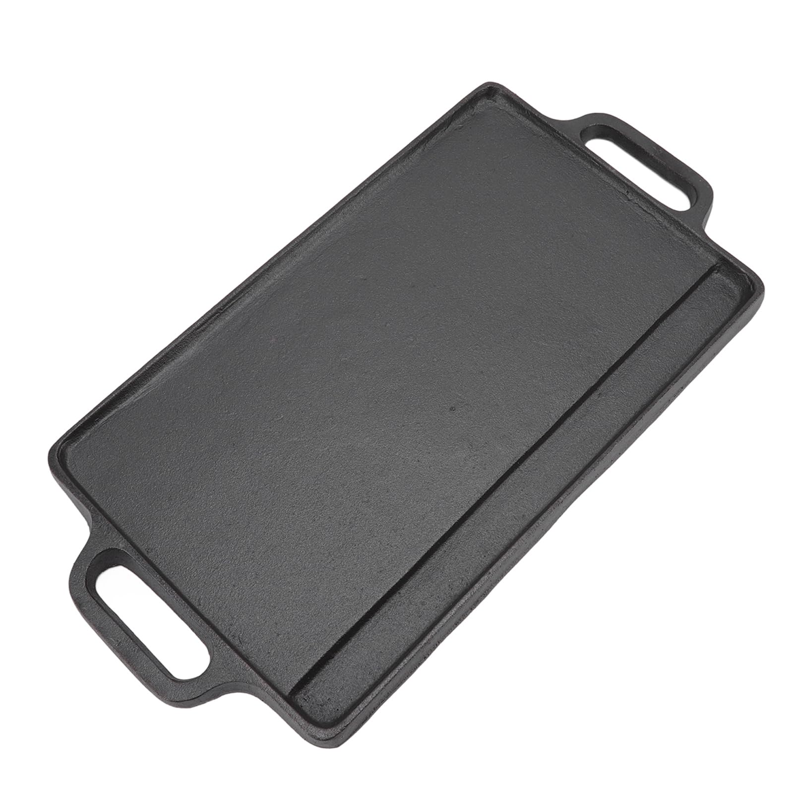 Grill Griddle Cast Iron Griddle Grill Pan Stove Top Grill Stove Top Griddle Griddle Pan Thickened Rectangular Double Sided Barbecue Grill for Household Cooking Cast Iron (46x23CM)