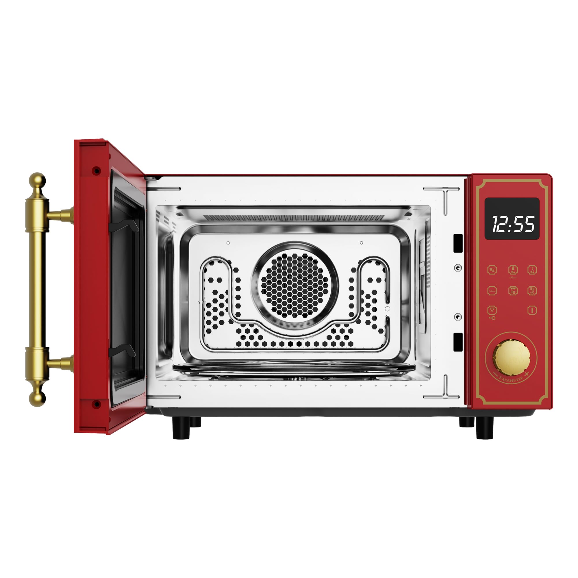 Kaiser Empire M 2530 RotEm Four à micro-ondes rétro 25 l avec grill à air chaud 25 fonctions