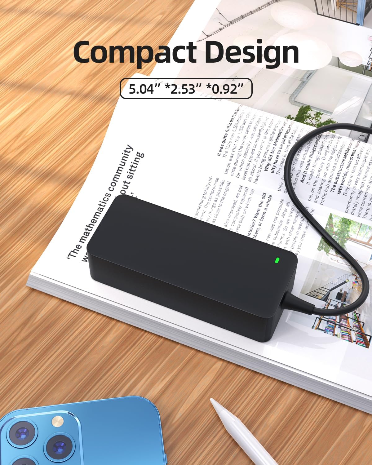 Slim Tip 90W Charger Replacement for Lenovo ThinkPad USB USADock Gen 2, USB USA Pro Ultra Dock, 40A20090US 40A10090US 40A90090US 40AS0090US Docking Station Power Supply Adapter Cord