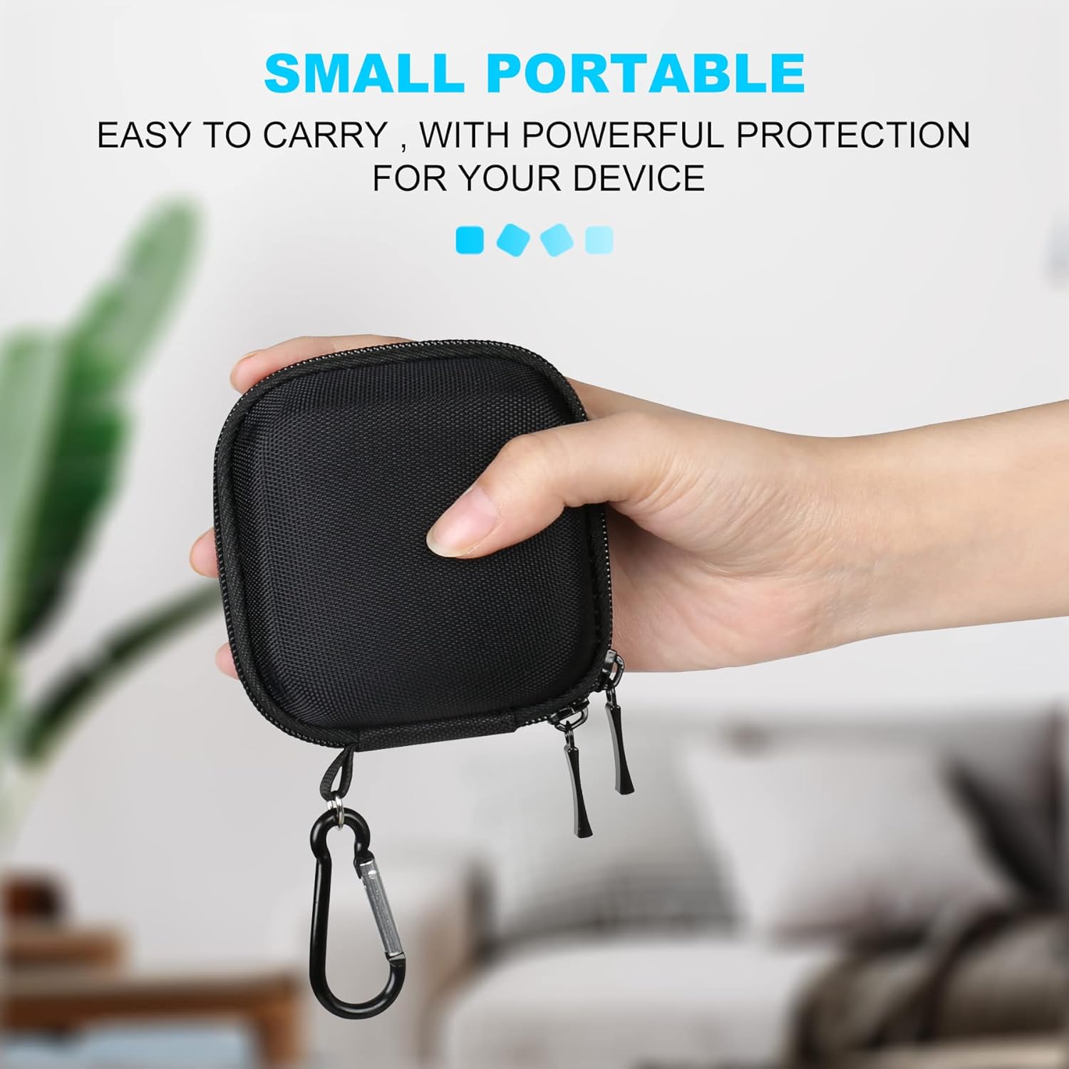 Lacdo Hard Drive Carrying Case for Crucial X9 Pro / X9 / X10 / X10 Pro SSD 1TB 2TB 4TB 6TB 8TB USB 3.2 Portable External Solid State Drives Shockproof Water Repellent Storage Travel Bag, Black - Image 5