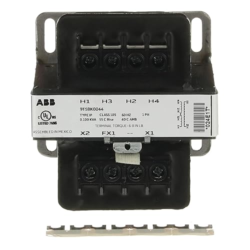 ABB 9T58K0044 Transformador de tipo seco de bajo voltaje • 1C, 0.1 kVA, 240x480-120, 55C, C & C, TB, IP • Transformador de aislamiento monofásico •