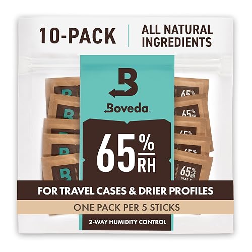 Boveda 65% Humidity Control Packs, Size 8 Travel, 10-Pack -