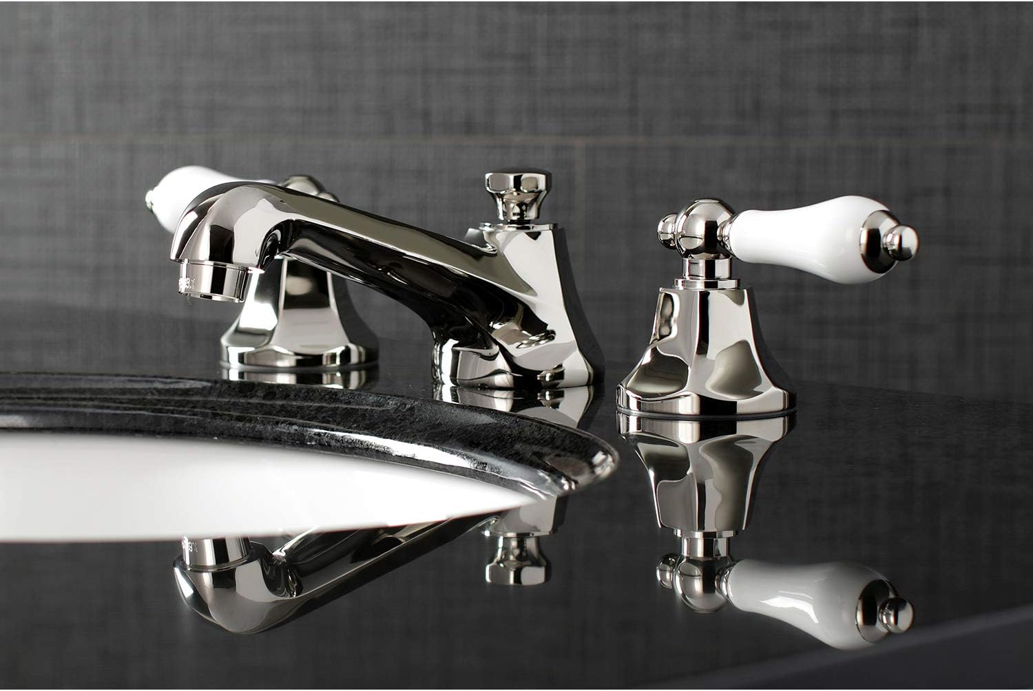 Kingston Brass KS4466PL 8 in. Widespread Bathroom Faucet, Polished Nickel