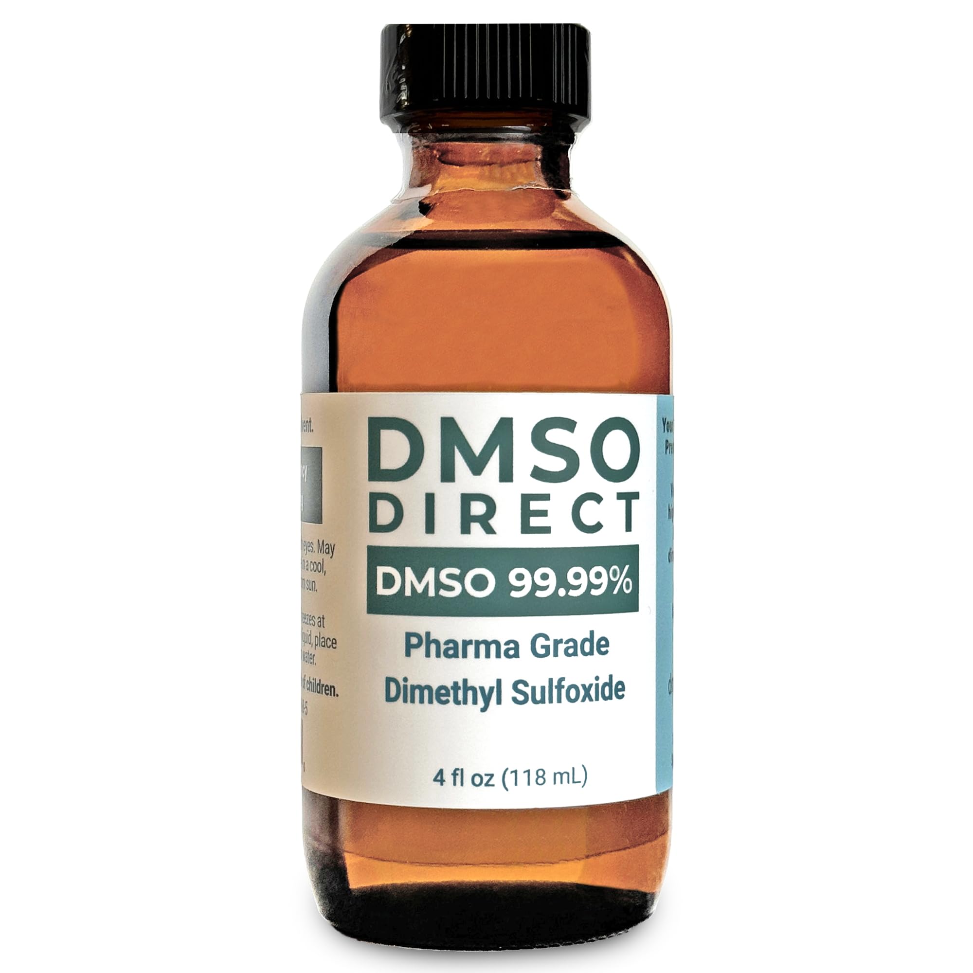 DMSO 4 oz Glass Bottle 99.99% Pure Pharma Grade Liquid Dimethyl Sulfoxide High Purity - DMSO Direct