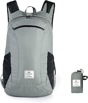Naturehike 18L Waterproof Hiking Daypack, Lightweight Packable Backpack for Travel, Airplane Travel Small Backpack for Adults (Grey)