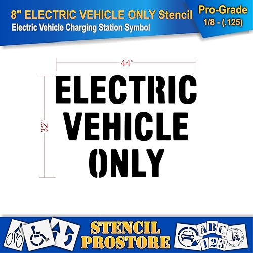 Miniatura 2 de Plantillas de pavimento  8 pulgadas  Plantilla solo para vehículos eléctricos  32 x 44 x 18 pulgadas (128 mil)  Grado profesional