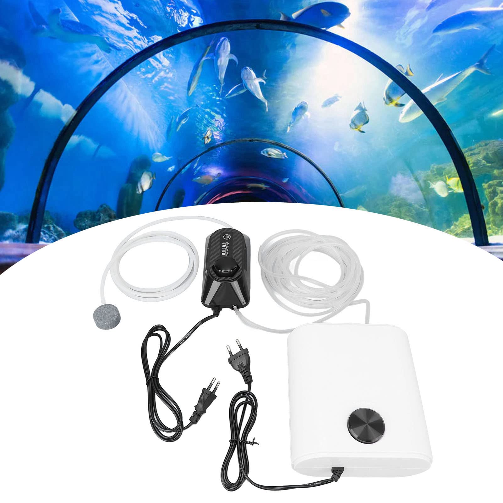 FRZY Generador de ozono para Acuario, disuelve los contaminantes rápidamente, ozonizador para Tanque de Peces, eliminación de Algas para Tanque purificador de Agua (Enchufe de la UE 220 V)