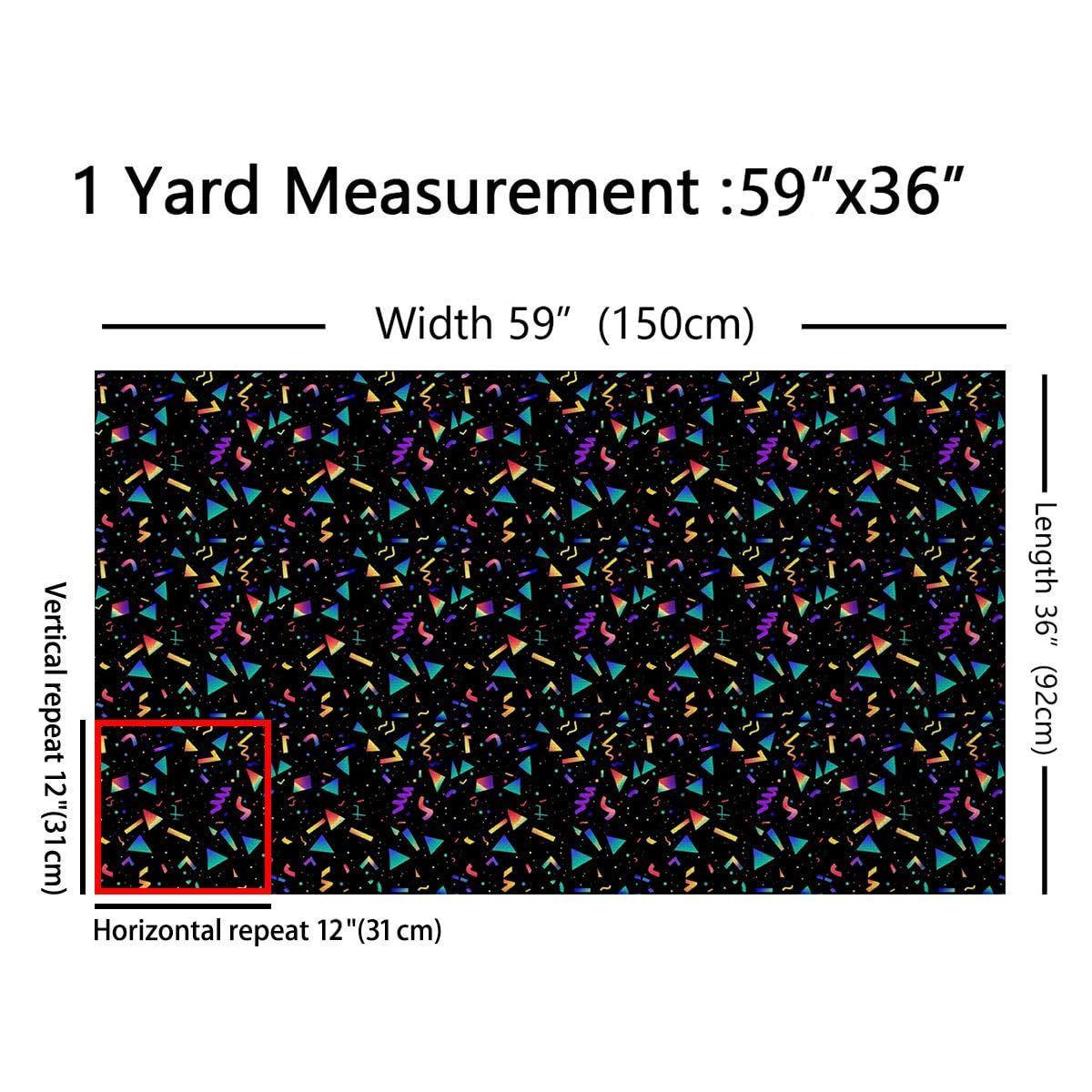 Amazon.com: 80S 90S Fashion Fabric By The Yard, Retro Memphis