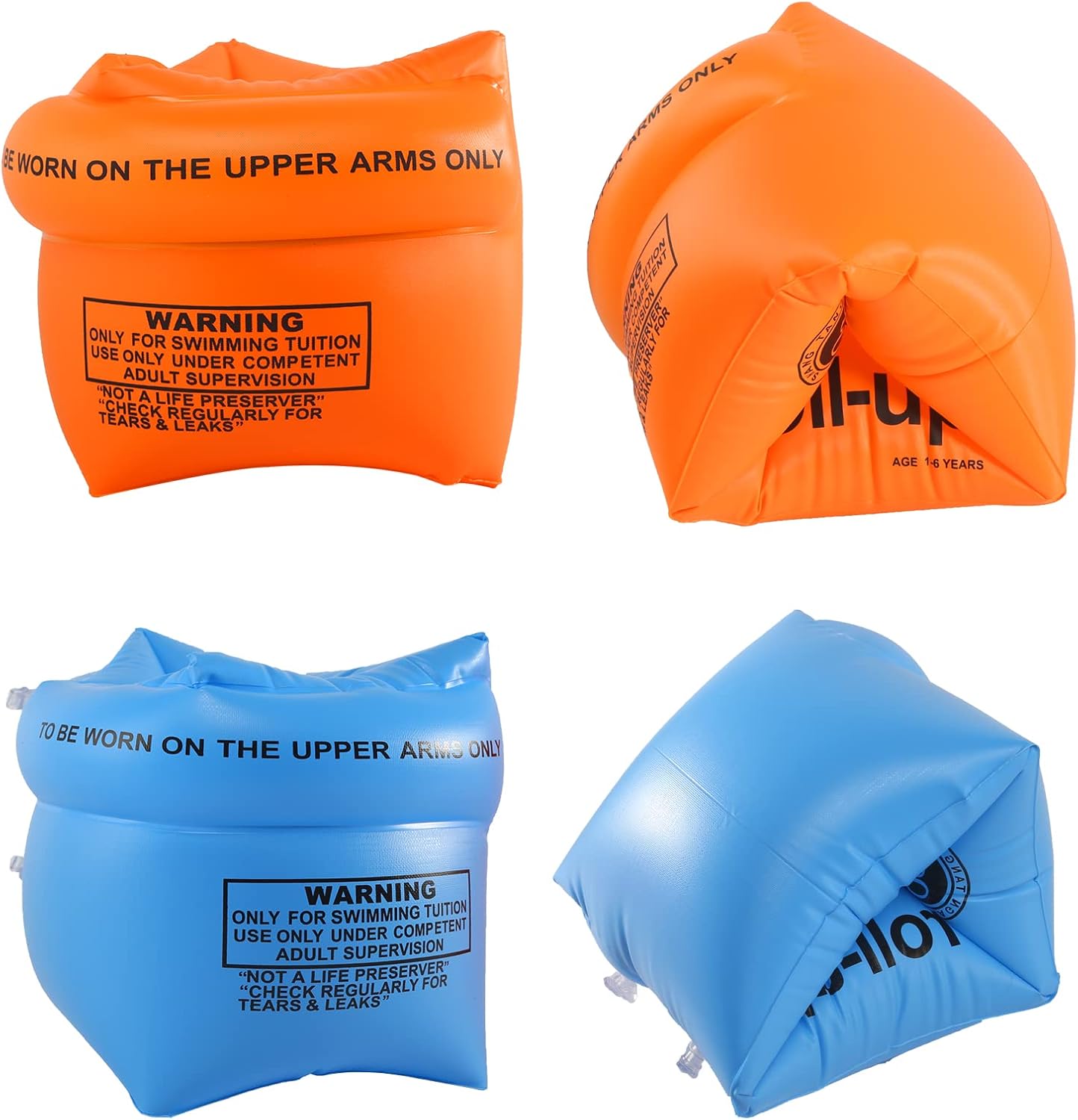 Inflatable Swim Armbands, 4 Pieces Swim Arm Floats Kids, Inflatable