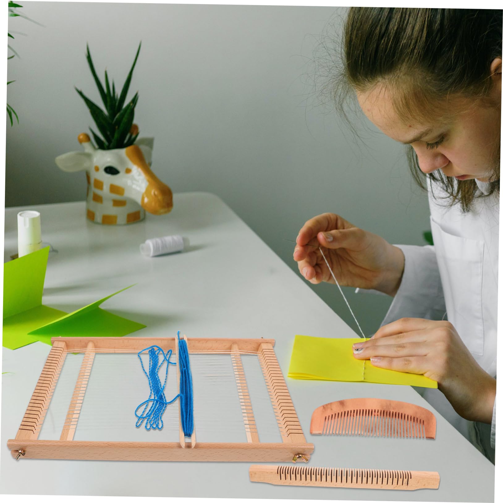 Telar De Tejer De Madera Manual Para Principiantes Marco De Versátil Para Crear Proyectos De Artesanía Únicos y Duraderos