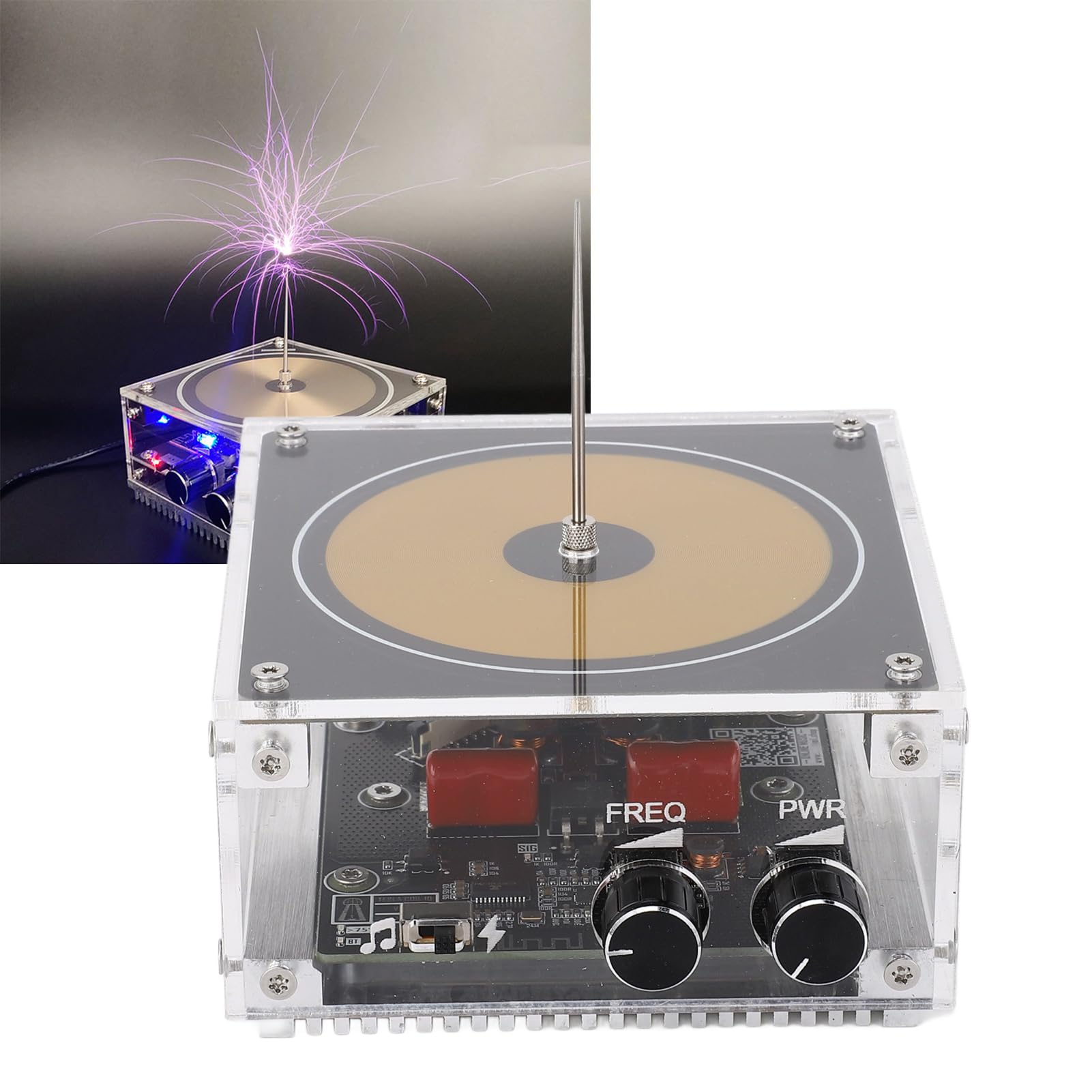 Muzyka Cewka Tesli Dotykowa Sztuczna Błyskawica łuk Muzyczny Cewka Muzyczna Zabawka na Biurko AC100~240 V, łączność Bluetooth
