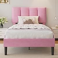 Vista 19 de VECELO Base de cama de tamaño individual con cajón de almacenamiento, base de cama de plataforma resistente con cabecera y fuerte soporte de Negro