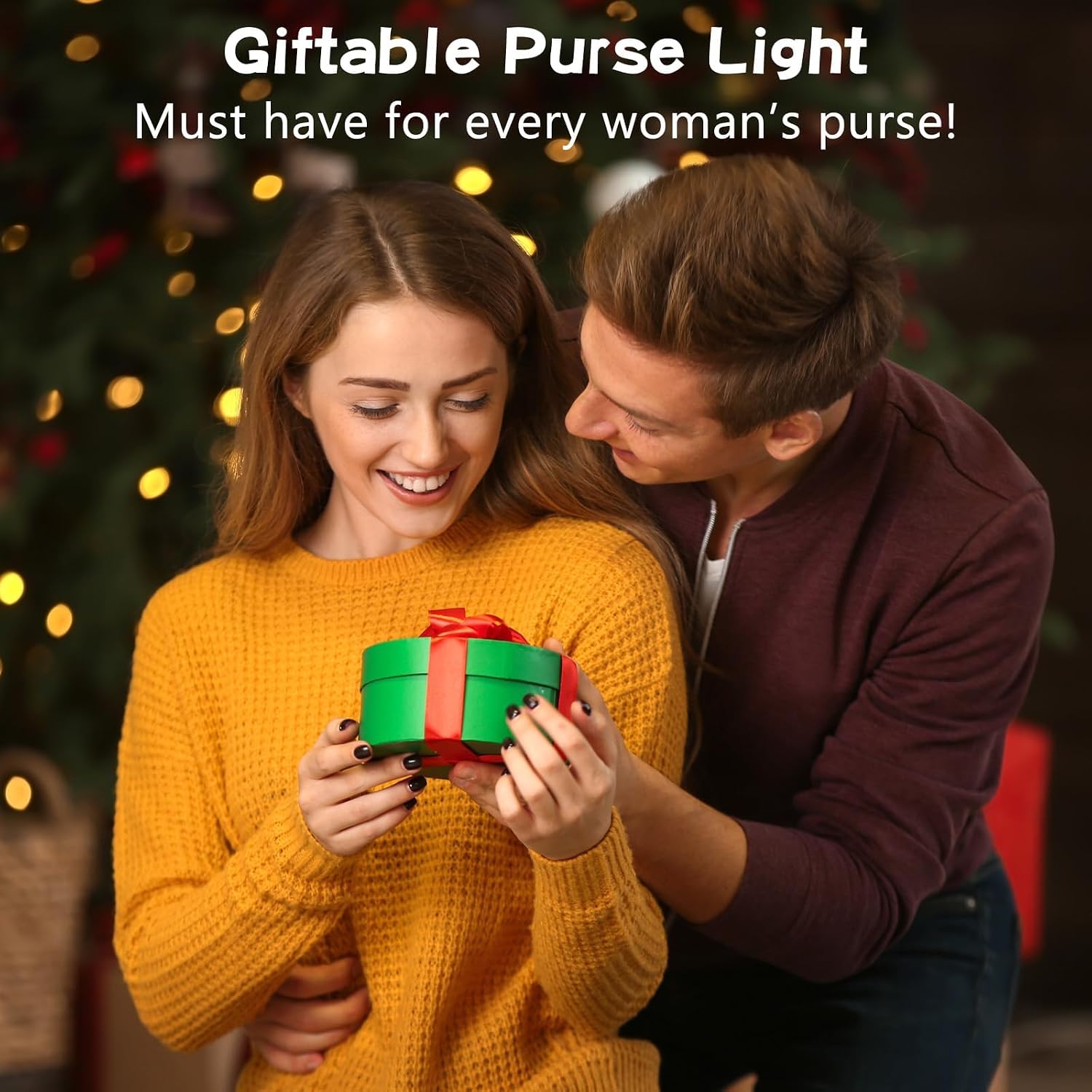 Cynlsum Purse Handbag Light with Automatic Sensor Heart Shape- Purse Must haves for Women Bag Accessories