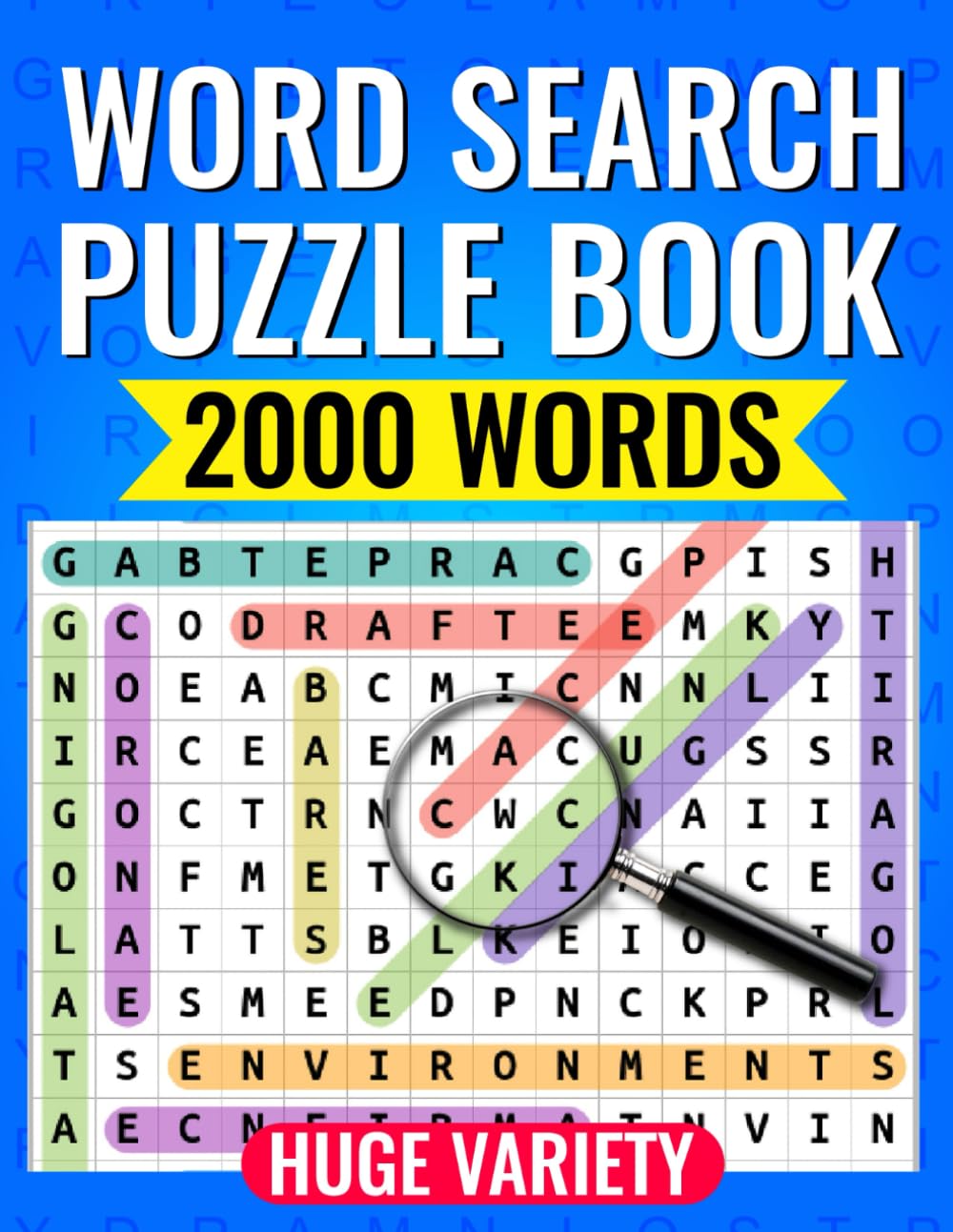 Word Search Puzzle Book 2000 Words: Word Search Puzzle: 2000 Words - Fun, Challenging, and Diverse Topics for All Ages