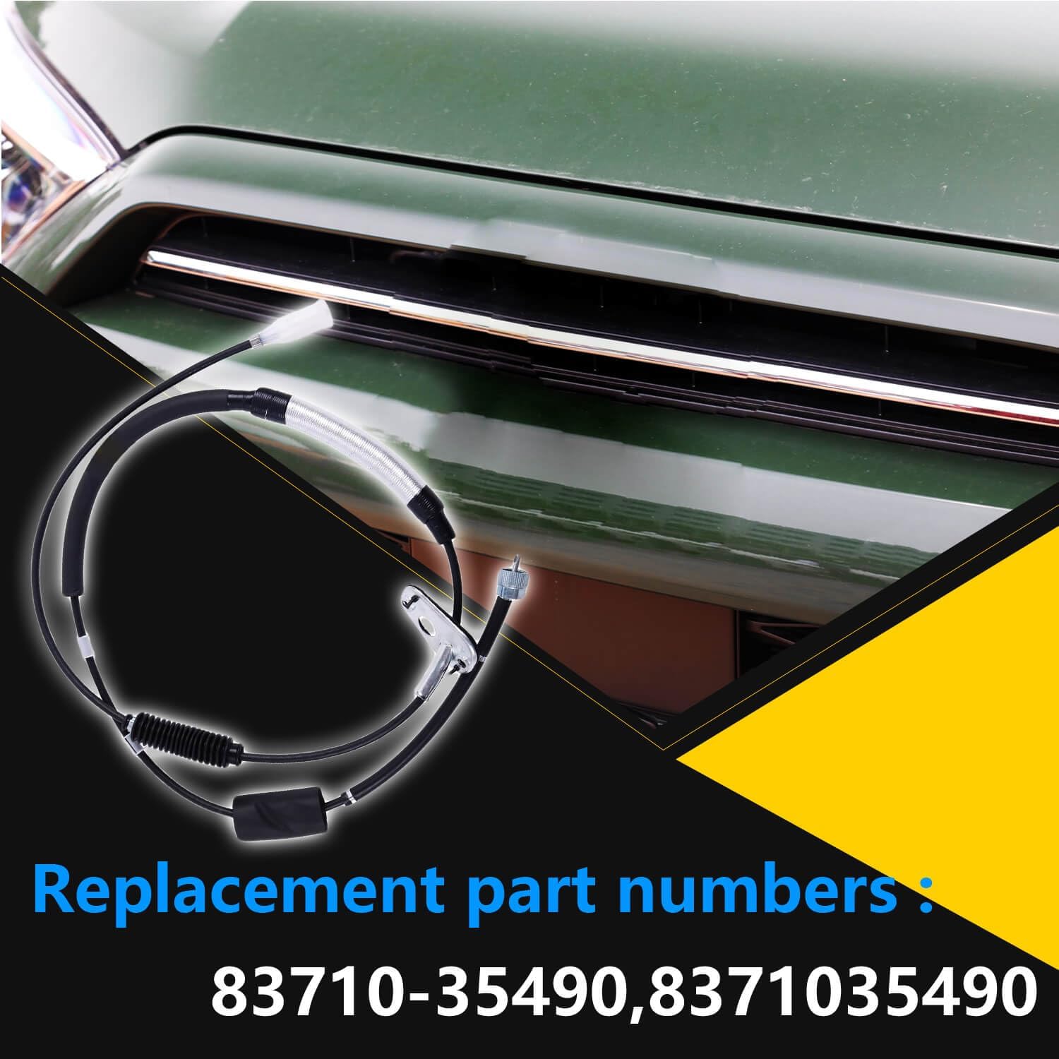 Speedometer Cable Assembly – Compatible with Toyota 4Runner & Pickup 2.4L / 3.0L (1989-1992, 1994-1995) – Speedometer Drive Cable Replaces 83710-35490, 8371035490