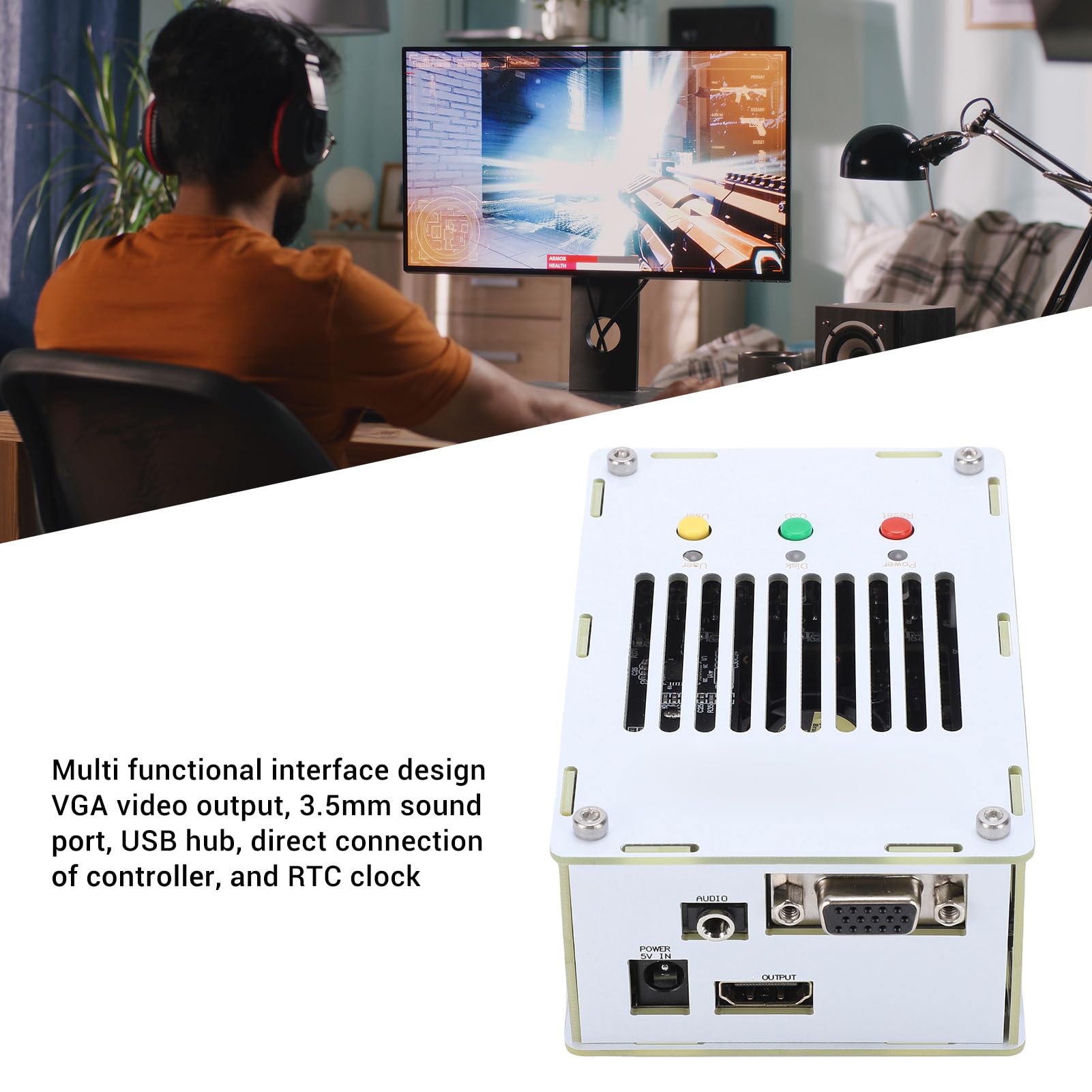 Kit di Sviluppo FPGA per Console di Gioco, Scheda Avanzata con Alloggiamento Integrato e Hub USB, per Chip FPGA Cyclone V SE 5CSEMA6U23C6N