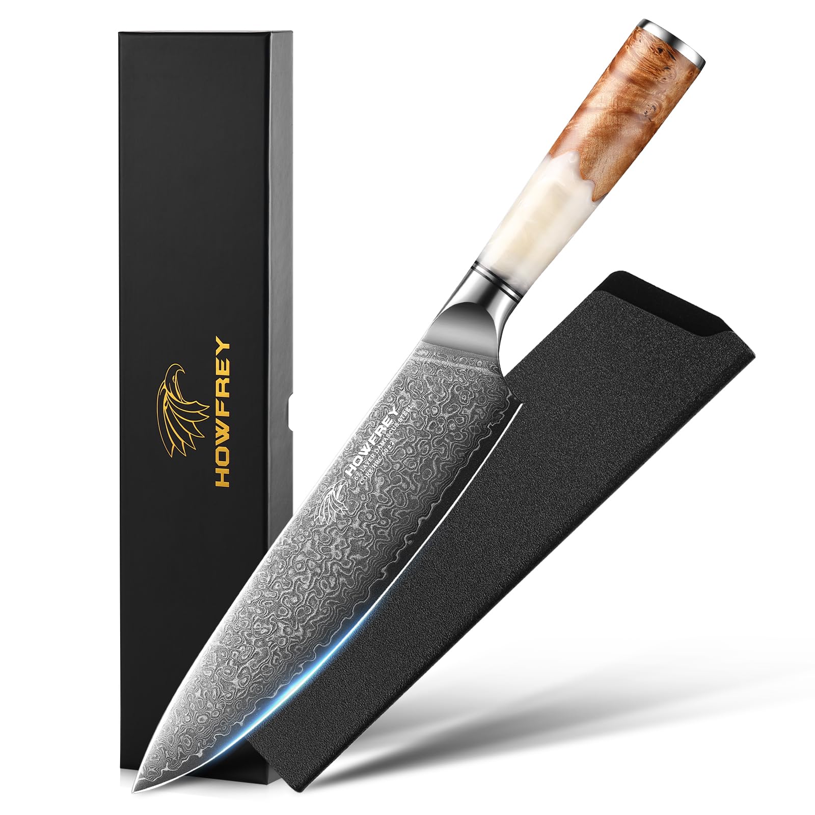 howfrey Damascus Chef Knife