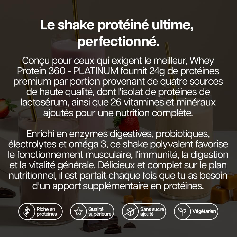 Protein Works | Whey Protein 360 - PLATINUM Innovation, Protéines Whey Isolate, Electrolytes Ajoutés, Enzymes Digestives, Omega 3, Sans Sucres Ajoutés, Chocolat Onctueux, 17 Portions, 600 g