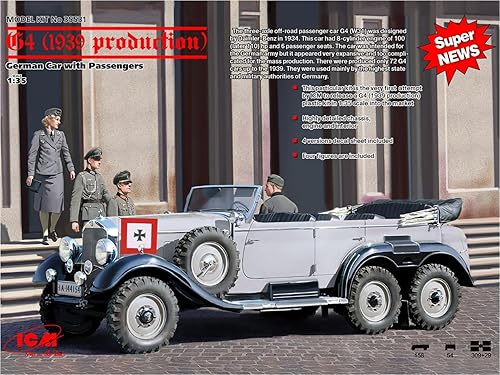 Miniatura 7 de ICM Modelos G4 1939 Producción Coche alemán con kit de construcción de pasajeros