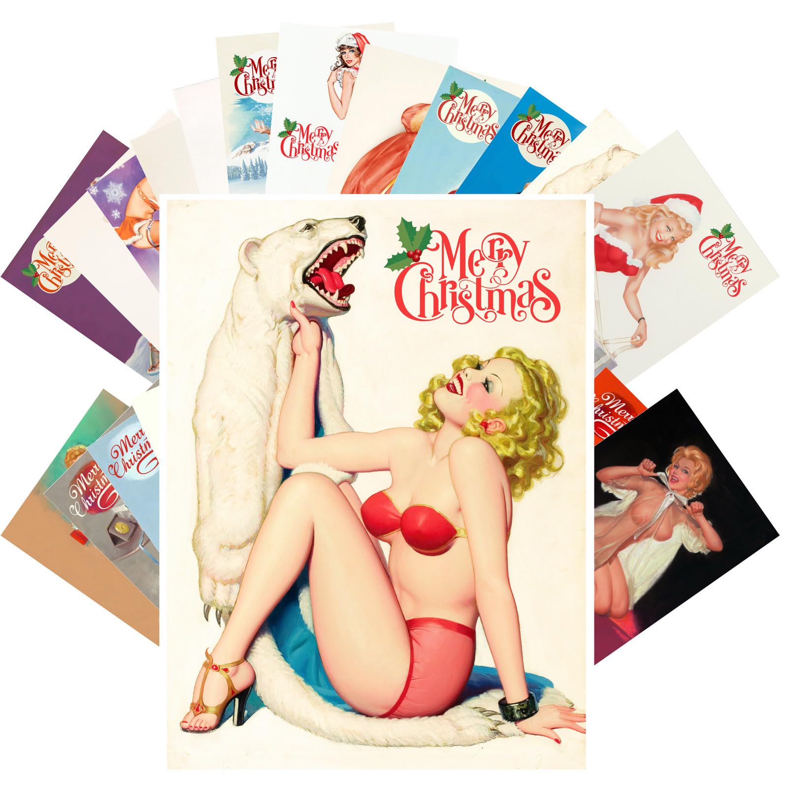 Vintage Pinup Postcards - 24 Different Vargas Style Art Reprints 4x6 Inches