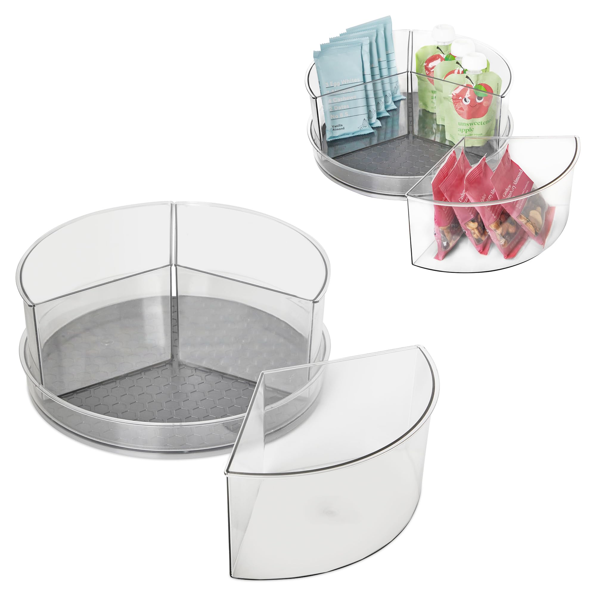 Amazon.com: Spectrum Removable Compartment Lazy Susan 3 Bin