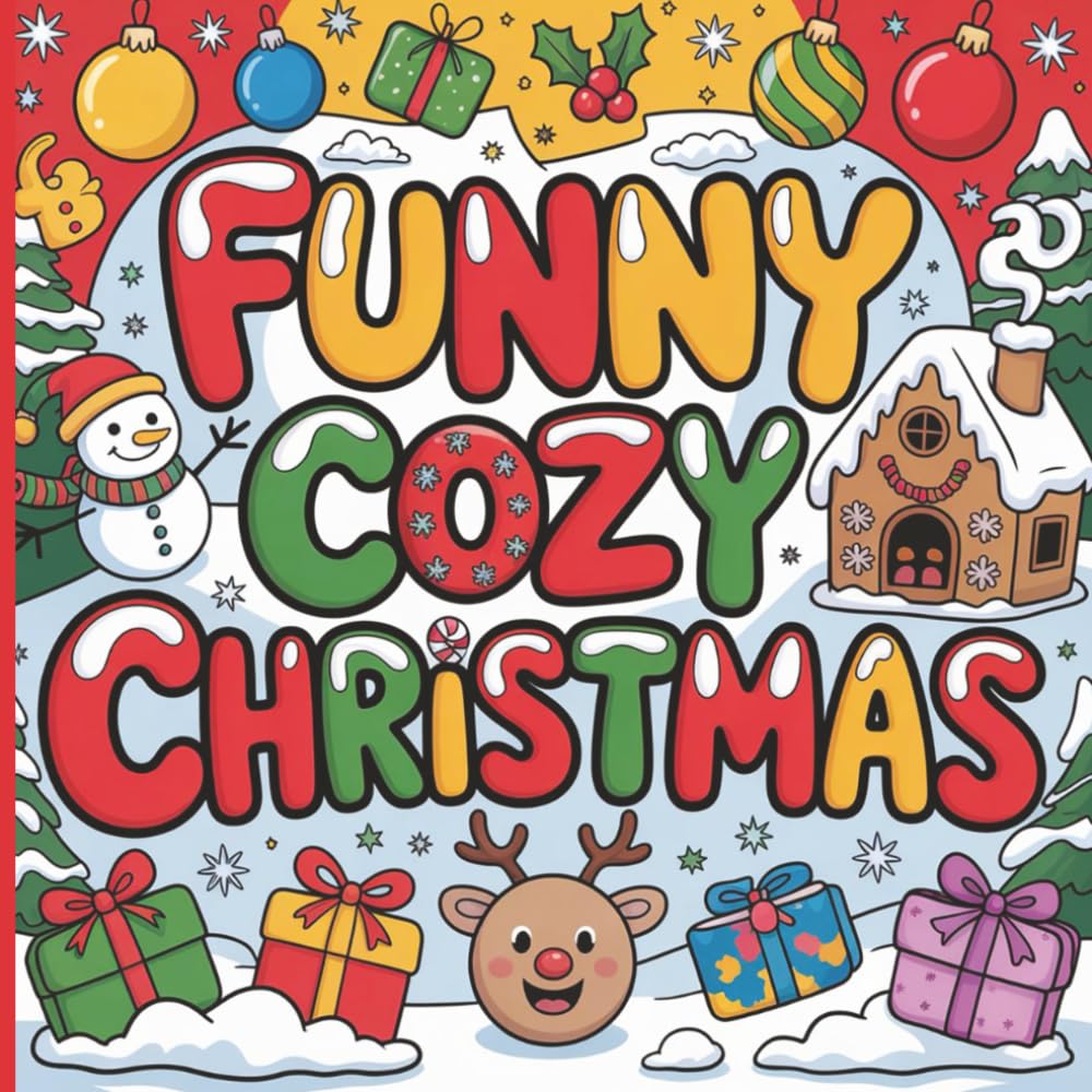 funny cozy christmas coloring book: Coloring Book for Adults and Teens Featuring Fun and Cozy Christmas Scenes.