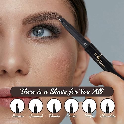Miniatura 5 de Mellow Cosmetics - Lápiz de cejas definidor de cejas  Punta triangular, no grasa, larga duración y fácil de deslizar  Lápiz definidor de cejas