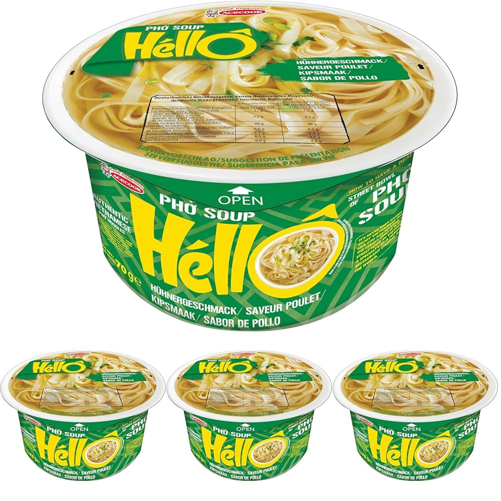 HELLO PHO Fideos instantáneos de arroz, pollo, sin gluten - 1 x 70 g — view 2
