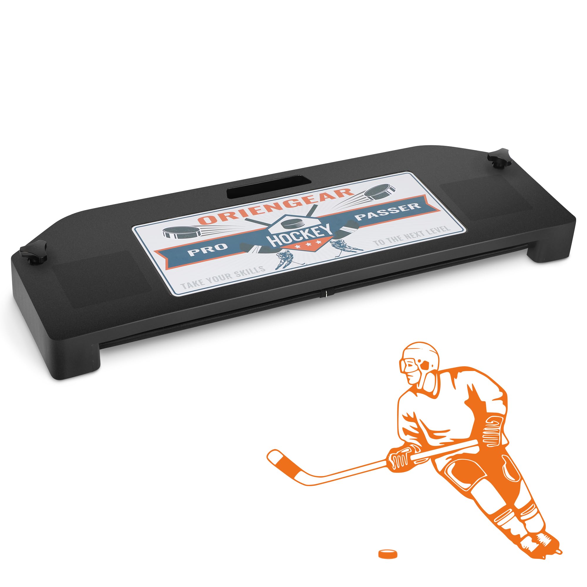 ORIENGEARIce Hockey Rebounder, 30 Inch, Black, Lightweight, HDPE, Professional Quality, Hockey Training Aid