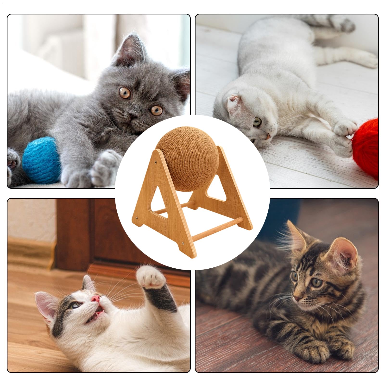 Bola Rascador para Gatos,Esfera para Afilar Uñas | Rascador Resistente para Gatos Conejos Chinchillas Pequeños Medianos Grandes