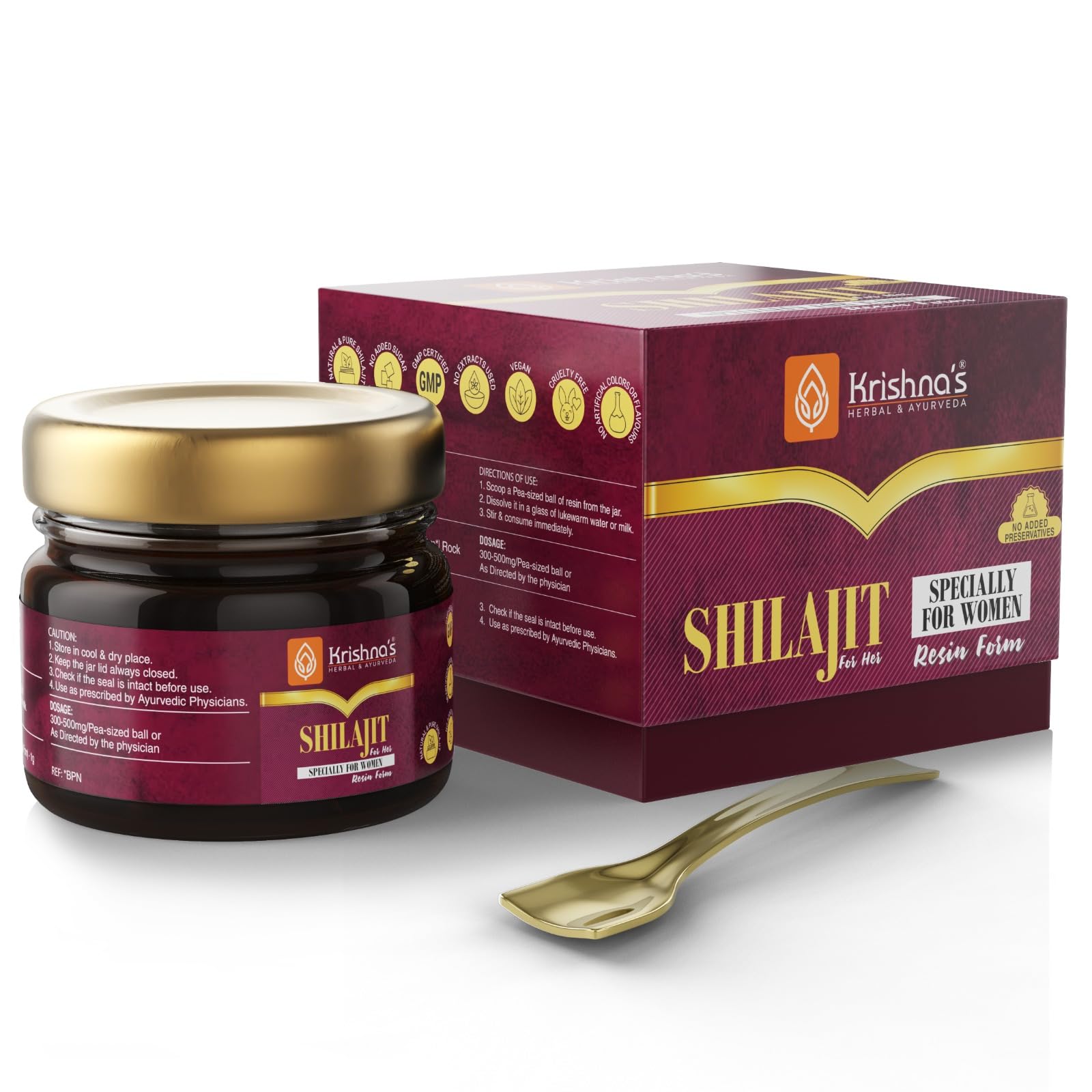 KRISHNA'S HERBAL & AYURVEDA 100% Pure Shilajit Resin for Women's, Boost Performance, Energy, Stamina, Endurance, Strength & Overall Wellbeing - 20 gm (Pack of 1)-image-16