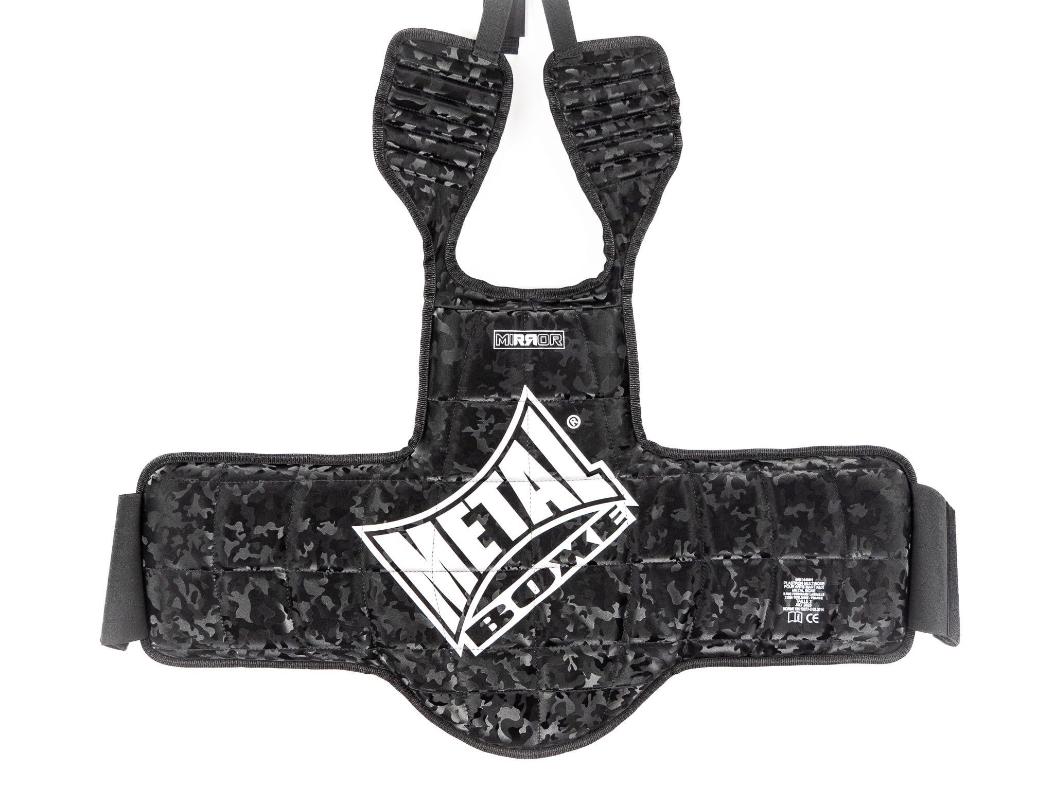 Plastron réversible Mirror Adulte Noir Taille 2 METAL BOXE