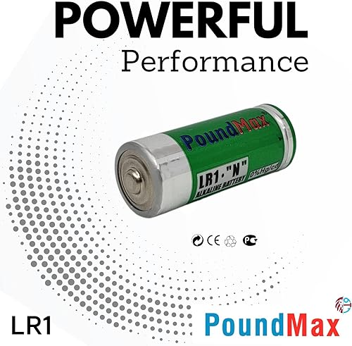 Miniatura 5 de 5 pilas alcalinas PoundMax 910A LR1 N tipo MN9100 de 1.5 V