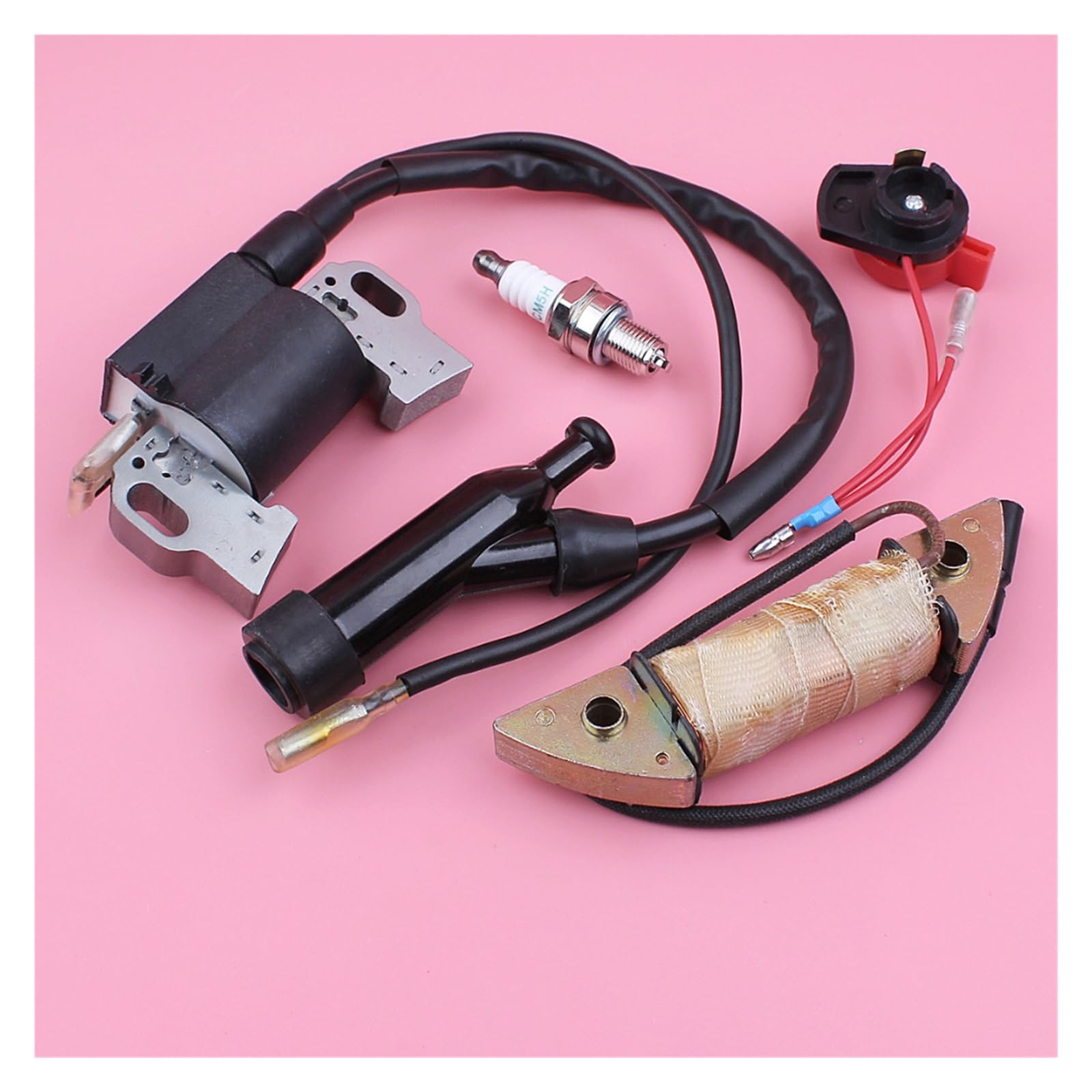 Kit de bujía de Interruptor de Parada de Bobina de Carga de Encendido for GX340 GX390 11HP 13HP GX 340 390 Pieza de Motor de cortacésped