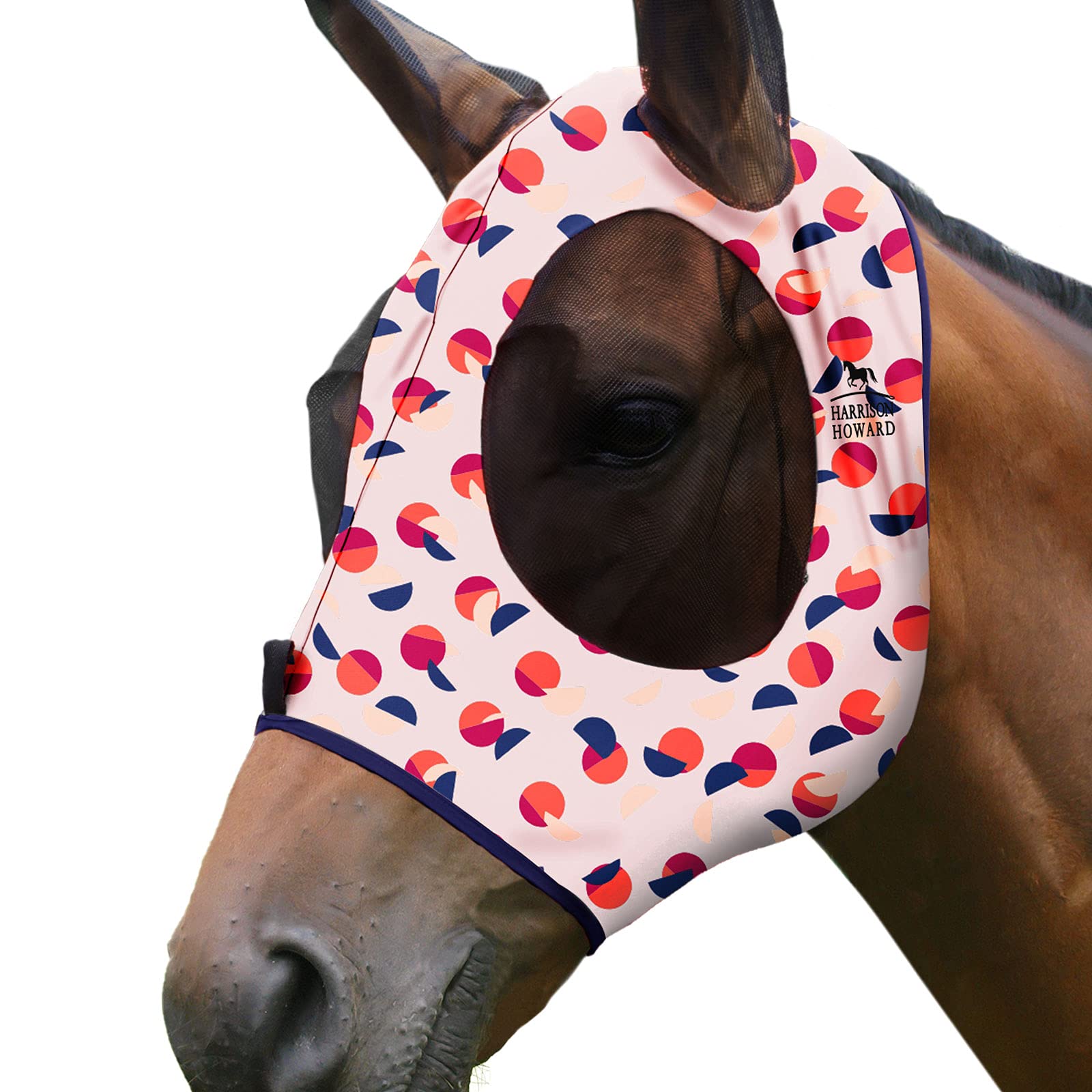 Harrison Howard Superior Comfort - Máscara de mosca para caballo con malla suave con protección UV para puntos de tejido de caballos