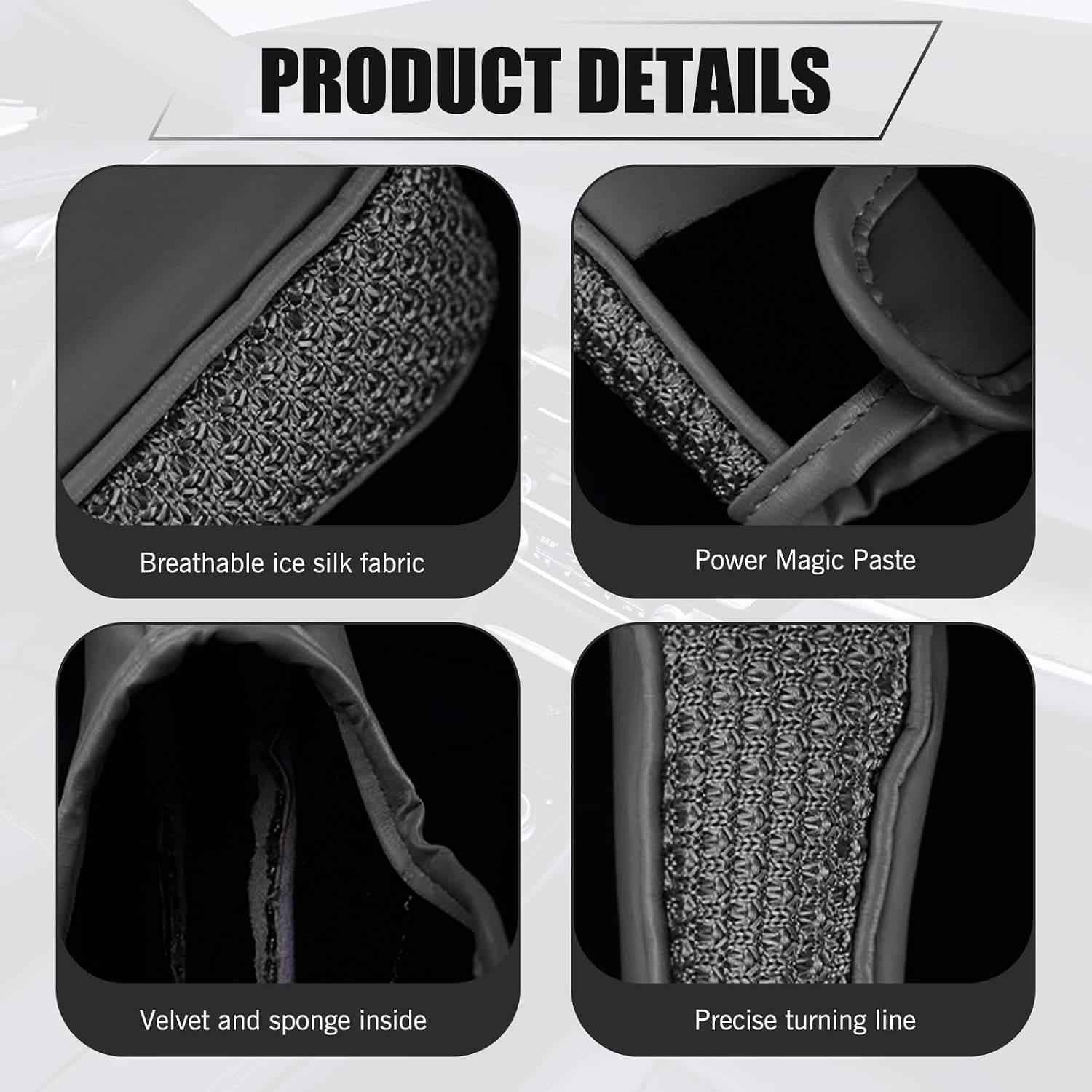 1 PC Car Gear Shifting Knob Cover, 2.75In x 4.72In Vehicle Interior Decoration Accessories, Anti-Slip Anti-Scratch Design, Universal Automotive Shifter Knobs Cover for Car SUV Truck (Black) image 3