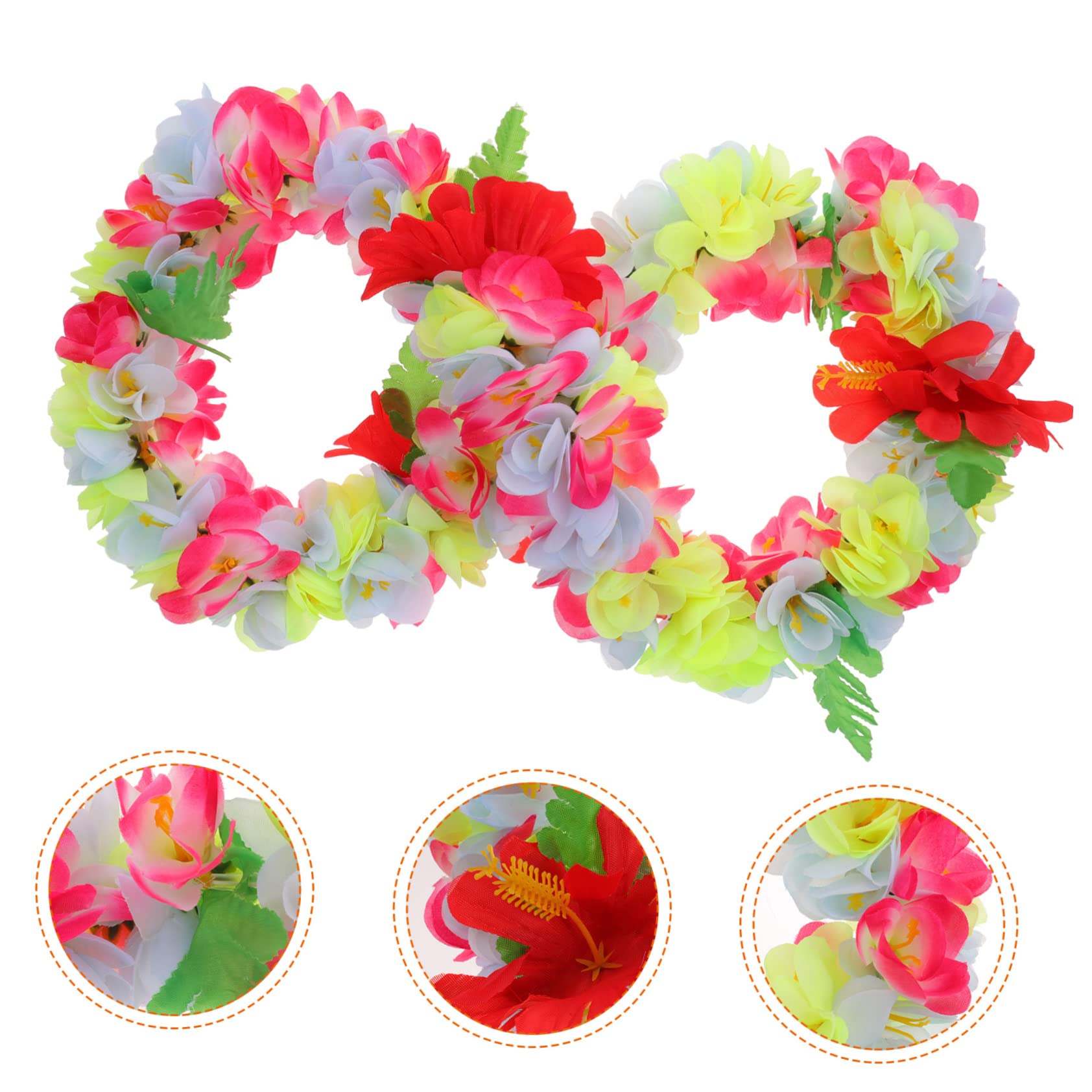 Toyvian 4stücke Hawaiianischer Blumenkranz Tropische Dekoration Für Luau-feiern Strandpartys Und Hochzeiten Vielseitig Einsetzbar Als Foto- Oder Raumdeko