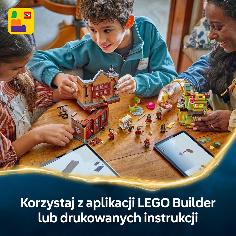 LEGO Harry Potter Markowy sprzęt do quidditcha i lodziarnia 76452 | Modele sklepów, zabawka dla 8-latka, prezent dla fana Harry’ego Pottera, zestaw klocków dla dzieci, 795 elementów