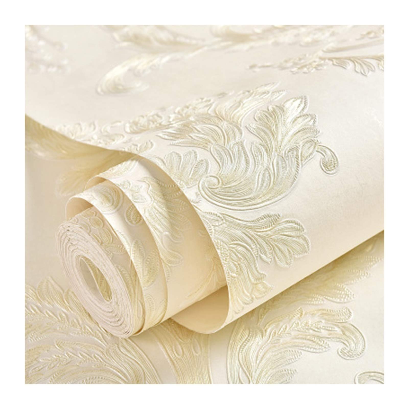 Papel Pintado Papel Pintado Autoadhesivo Beige, Papel De Pared con Estampado Tridimensional Europeo, Pegatinas De Pared para Niños Y Niñas Dormitorio, 0.53x3m / 0.53x6m (Size : 0.53x6m)