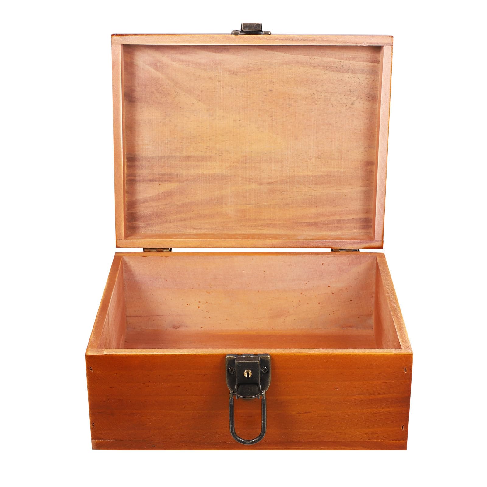 Hemobllo Vintage Retro Stil mit Schloss Aufbewahrungsbox Schmuckkästchen Braun zum Organisieren für Kleine Schmuckstücke und Ringe im Schlafzimmer