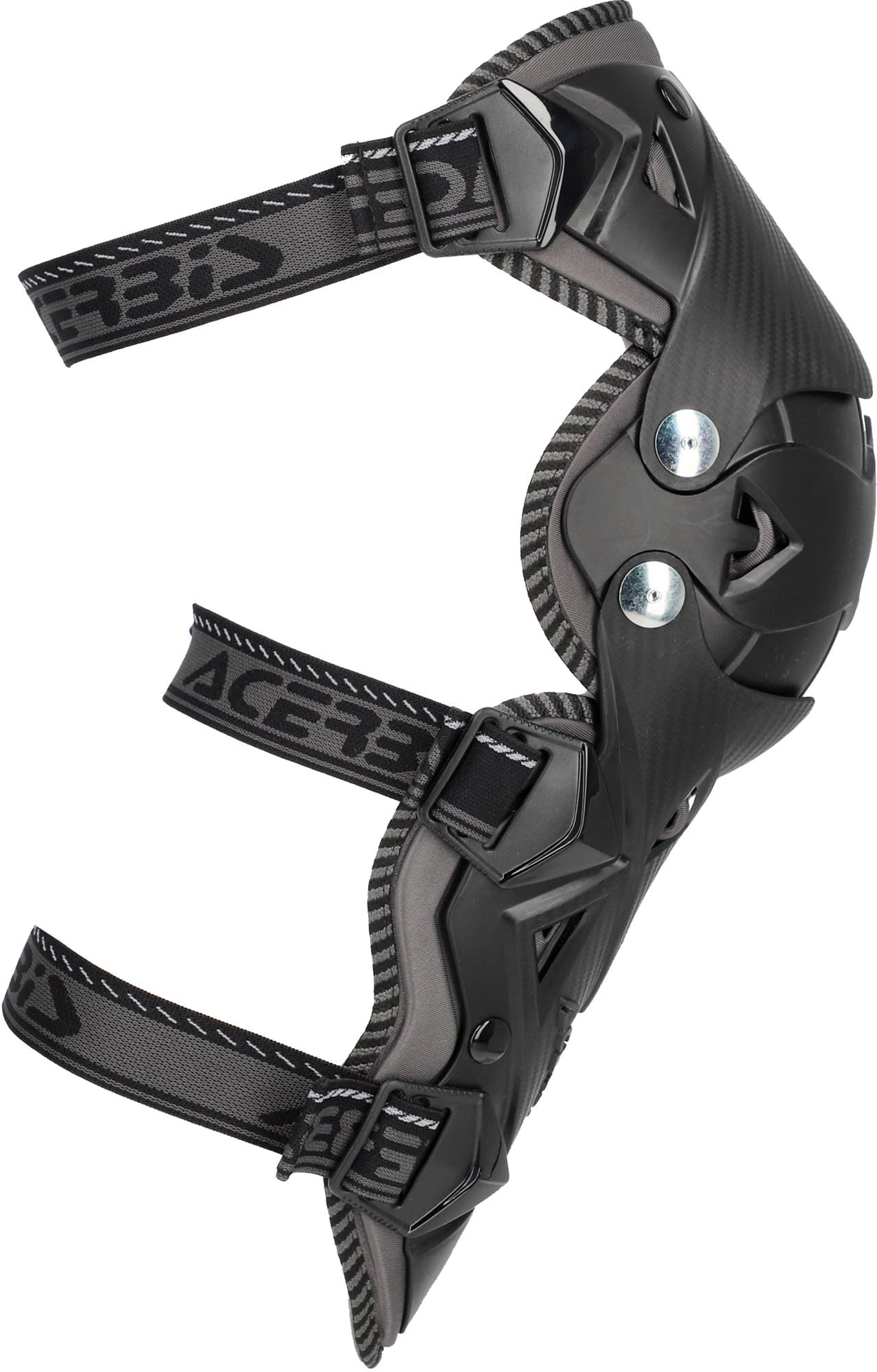 ACERBIS IMPACT EVO 3.0 Protezione Ginocchio, Parastinchi per Moto, Nero/Rosso, Polipropilene/EVA/Nylon, Sistema a Doppio Perno, Cinghie Elastiche Regolabili
