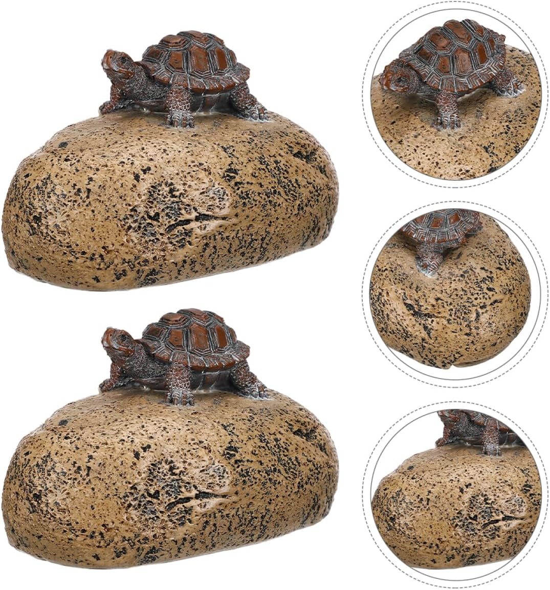 STOBOK 2pcs Hide a Key Outside: Fake Rock Large Capacity Design - Protected Resin Key Hider for Outdoor Decor and Security