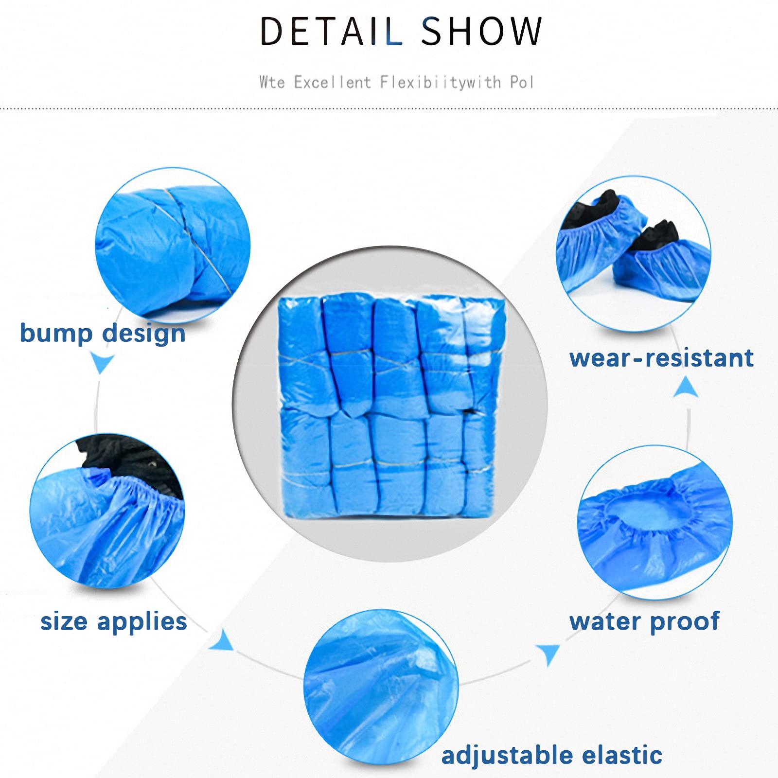 150 Paia di Copriscarpe USA e Getta, copripiedi Antipolvere e Resistenti all'Usura per Interni, Copriscarpe Impermeabili e Antiscivolo per i Giorni di Pioggia Domestici
