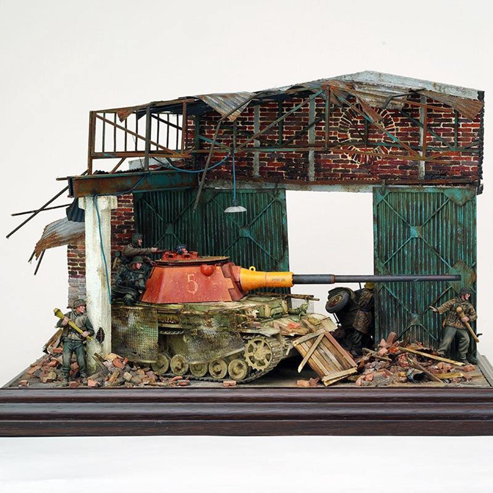 Modello Casa Miniatura Edificio Europeo Rovine Kit Assemblaggio Legno Non Finito Fai da Te per Diorama Scene Militari Adatto a Decorazione Ferrovia