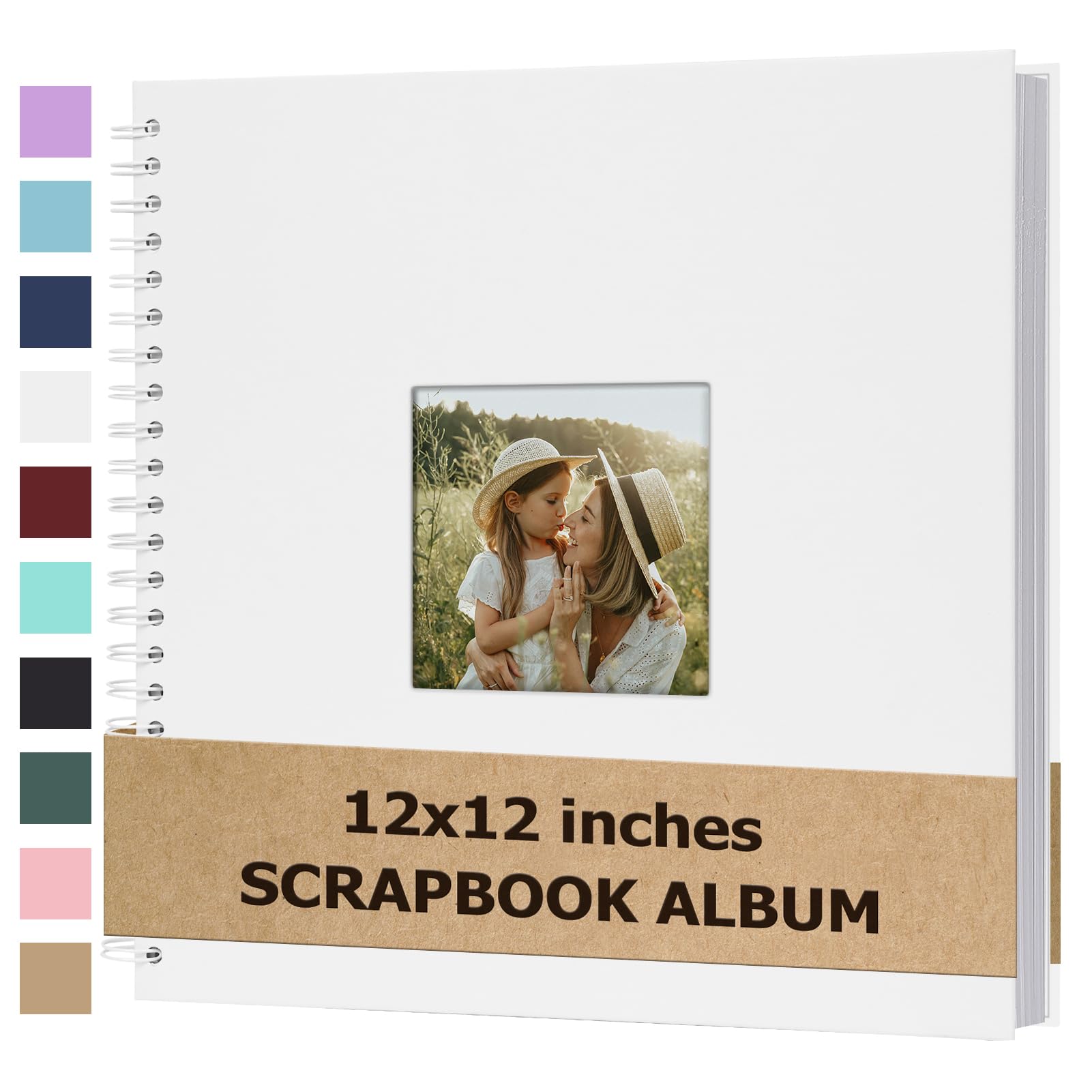 Album do scrapbookingu, 30 x 30 cm, album fotograficzny w twardej okładce, z okienkiem, pusta książka pamiątkowa dla dziecka, księga gości weselnych, par, ukończenia szkoły, podróży, DIY, na rocznicę