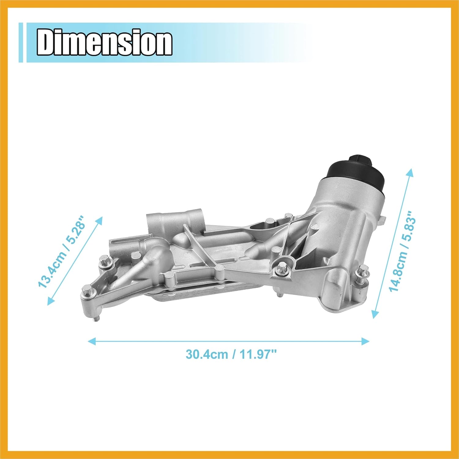 93186324 Engine Oil Cooler Oil Filter Housing Adapter Assembly with Gaskets for Chevy Aveo for Chevrolet Cruze for Pontiac for Saturn 25199751 1.8 Engine Oil Cooler Replacement