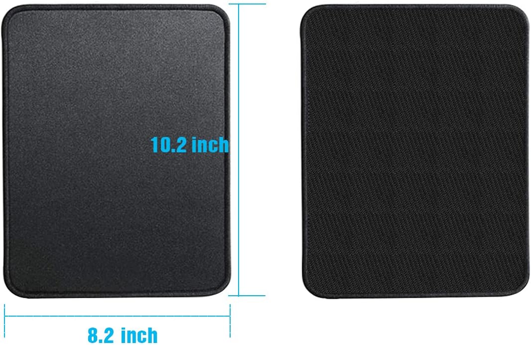 Computer Mouse Pad, 17 Pcs Black Extended Gaming Mouse Pad with Non-Slip Rubber Base, Textured with Stitched Edges : Office Products