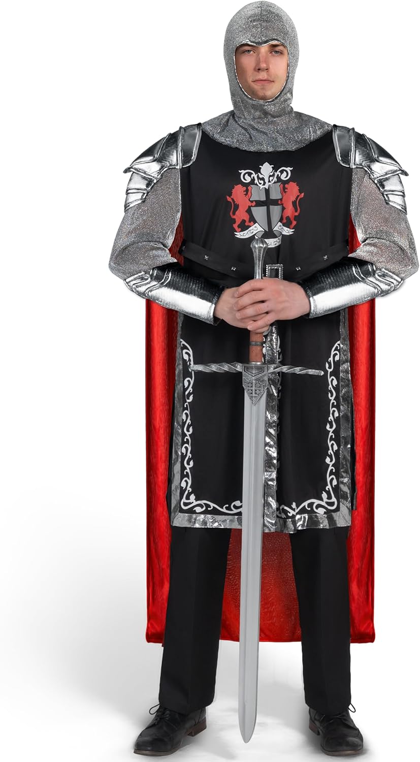 Spooktacular Creations 3 Pcs Halloween Knight Costume Men, Medieval Costume Men, Halloween Costumes for Cospaly Party - Image 7