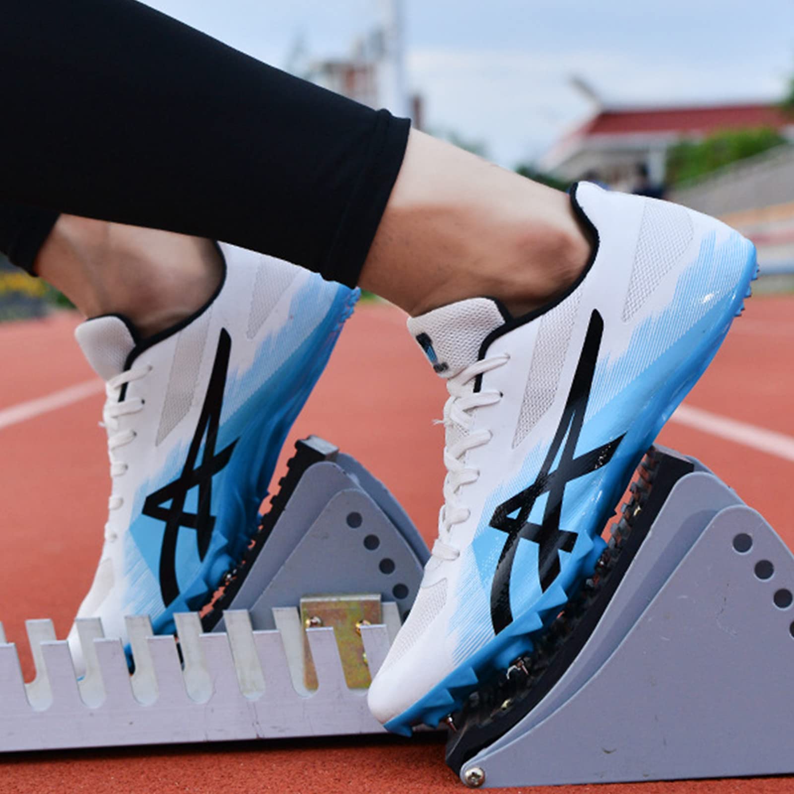 SDEQA Chaussures D'athlétisme pour Femmes avec des Pointes Baskets Sprint Jumping Racing Entraînement De Course Léger Respirant